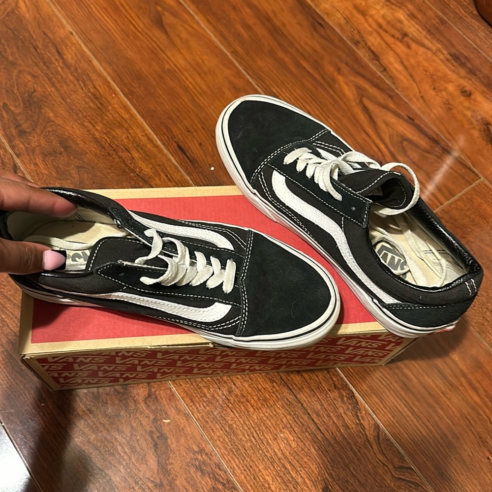 Vans Old Skool Black and White Low Top Sneakers